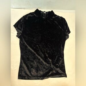 a new day Black Velvet Top